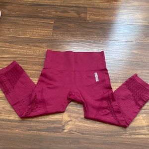 Gymshark energy seamless pink crop leggings